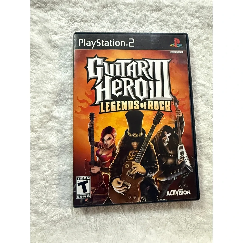 Playstation 2‎ PS2 Game Guitar Hero 3 Legends of Rock Disc Case Manual TESTED